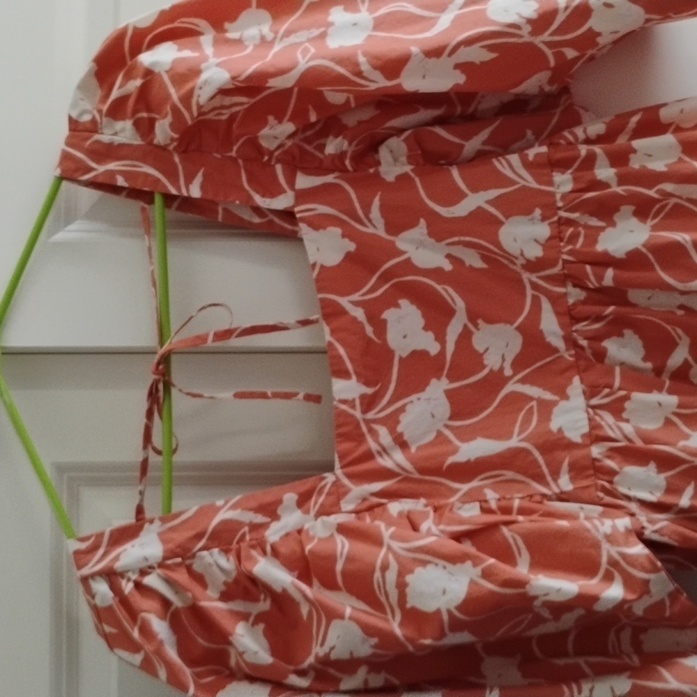 S ORANGE FLOWER DRESS - Picture 3 of 10